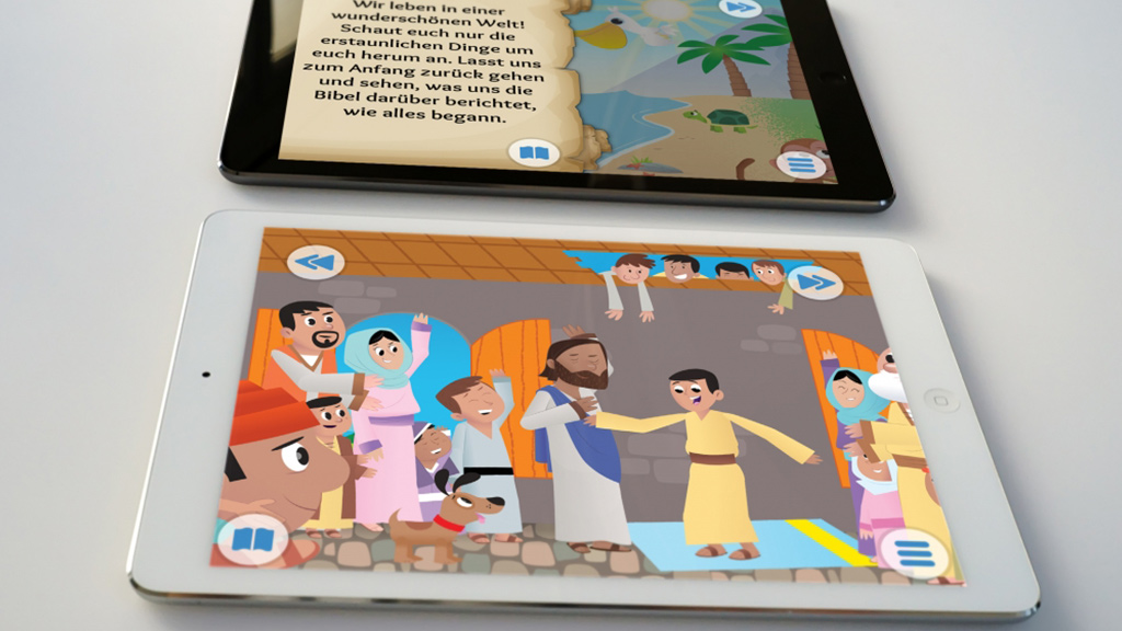 Bibel für Kids - App Screenshots auf Ipad